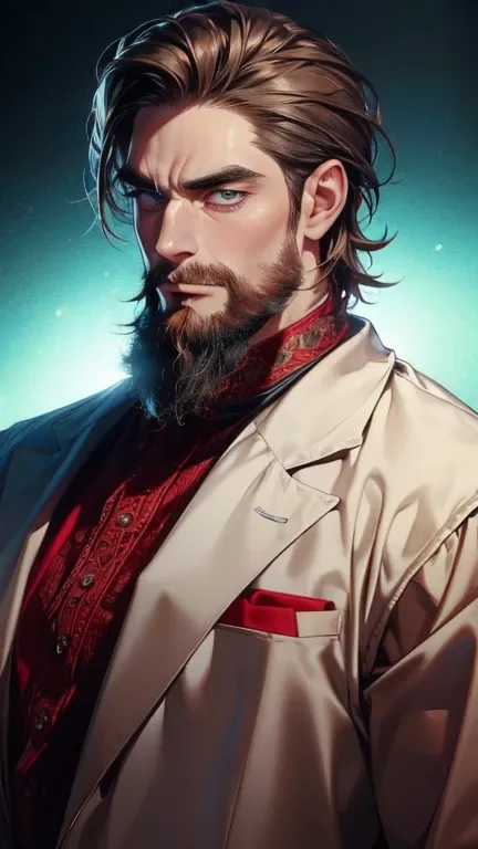 (  borrowed letter ,4K,8k,  highres,  masterpiece :1.2),  ultra-detailed ,(realistic,photorealistic,photo-realistic:1.37),36-year-old man,3 day beard,Beautiful anime,Portraits,strong,Masculine,  with dark hair  ,sharp jaw,   mesmerizing eyes   ,  perfectly...