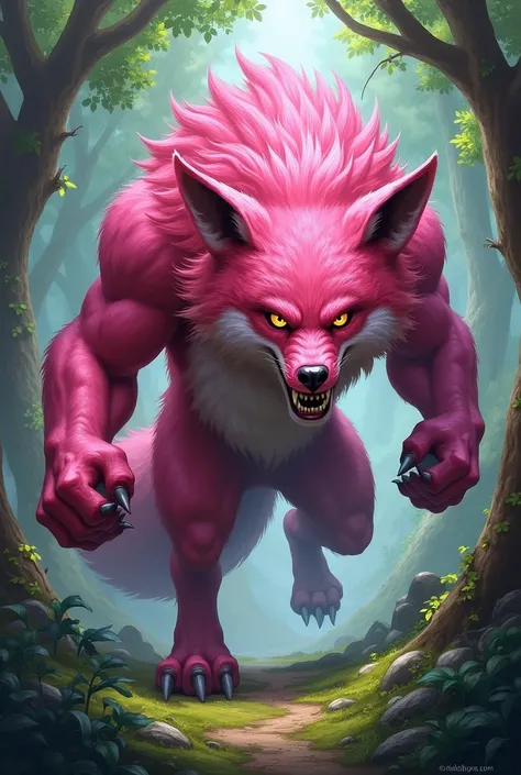 Strong and wild pink fox 