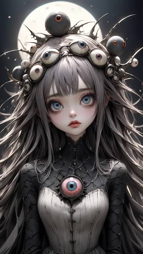 Tim Burton style、extremely realistic、