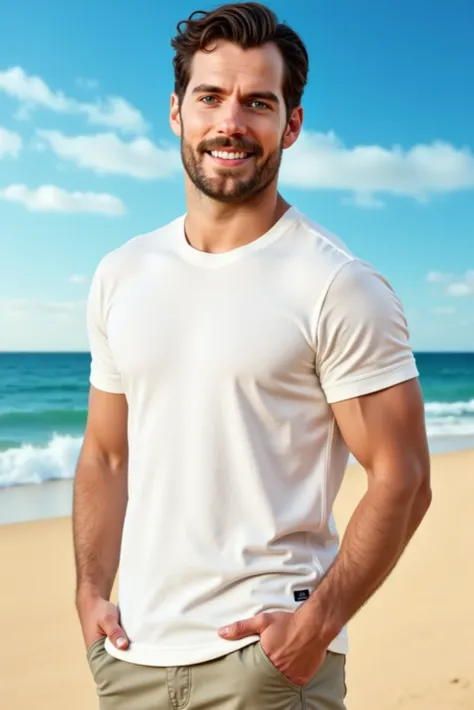 Handsome boy on the beach 