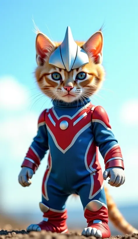 Ultraman

Kitten in costume　Background sky　 Realistic Photo Images 