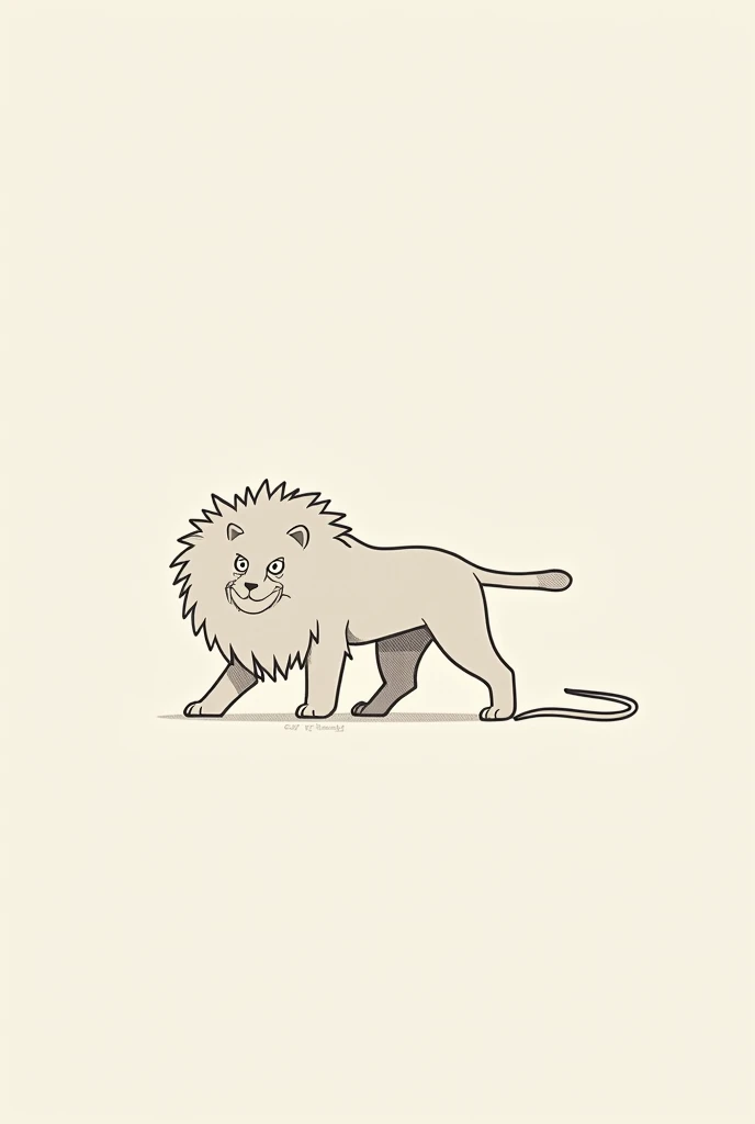 Un lion rat style minimaliste 