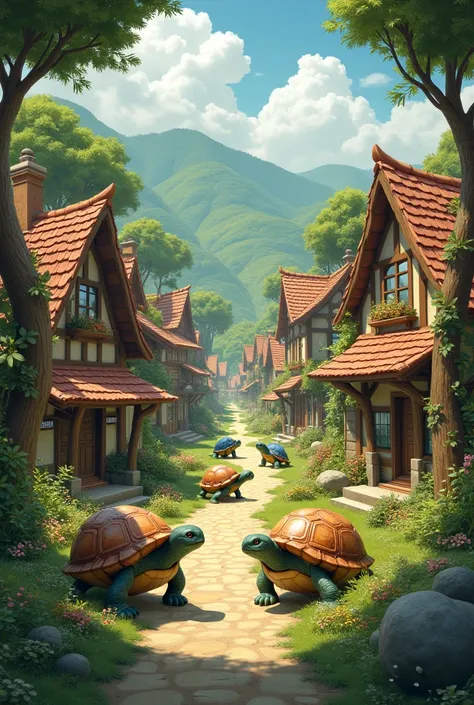 Dans un petit village de tortue 