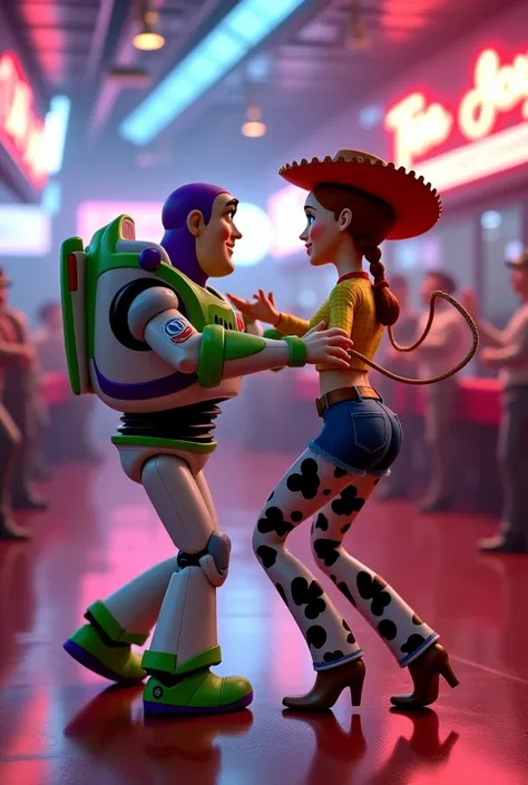 Buzz lighyear In strip club , dance with Jessie Cowboy girl