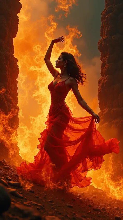 (Masterpiece, High quality, Best quality, official art, Beauty and aesthetics:1.2), (the essence of fire:1.4), (1 Flamenco dancer:1.6, embodying the spirit of fire, Highly realistic, gracefully poised, ethereal transparency, enchanting lighting effects, fl...