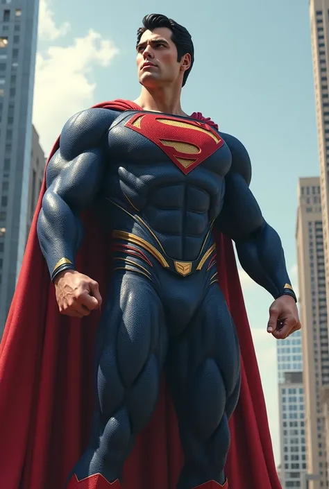 Superman wearing a man with muscles 