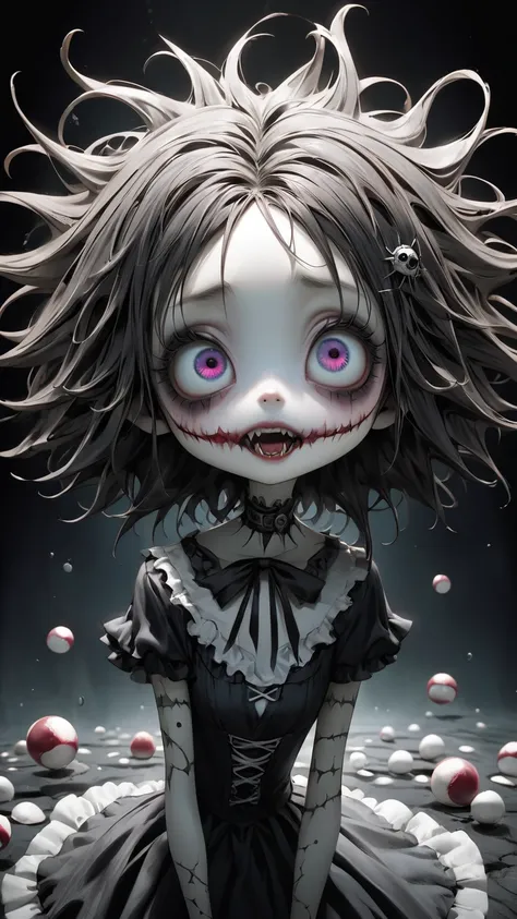  Tim Burton's Style、 extremely realistic 、 darkness、Drug of Insanity 、