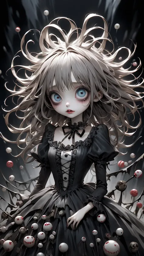  Tim Burton's Style、 extremely realistic 、 darkness、Drug of Insanity 、