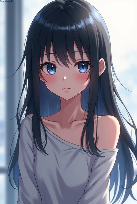 I want a sexy pretty Loli Ada anime brunette blue eyes black hair 
