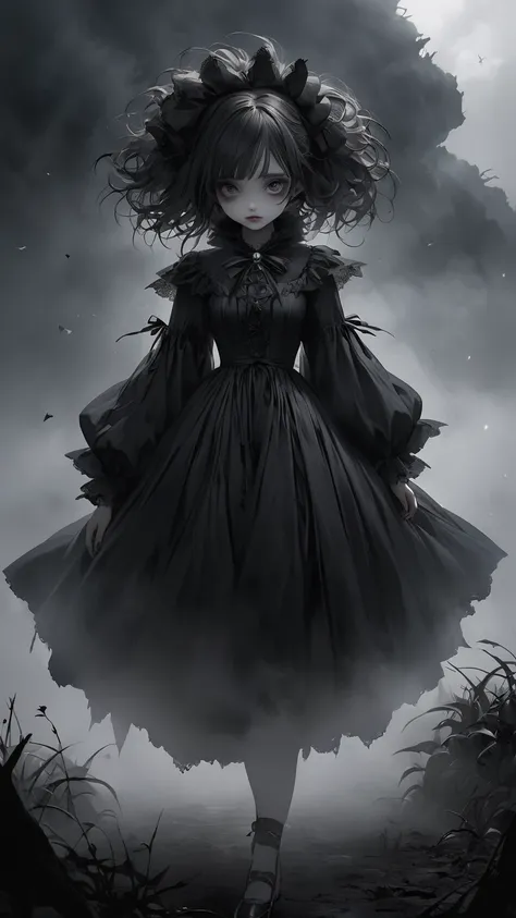  Tim Burton's Style、 extremely realistic 、 darkness、fog、