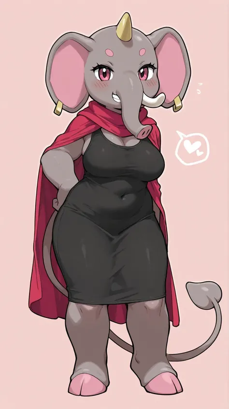 Female furry teenager elephant pokemon style 