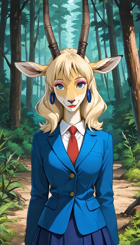 (mary_antelope, 1girl, female furry, anthro), (extremely detailed CG unit 8k wallpaper),(master part), (best quality), (ultra detail), (best illustration),(ghibli_style), cowboy shot, close up, standing, facing viewer, looking at viewer, perfect face, perf...