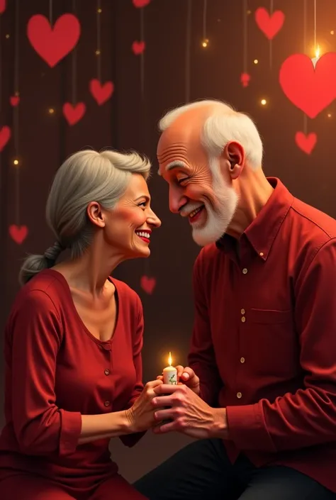 Valentine's Day, woman, old man 
