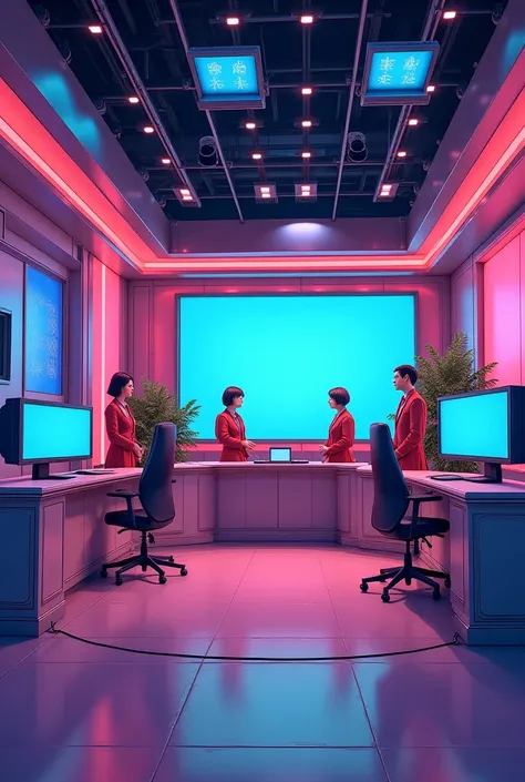 Understood! I will respond to your requests in a structured format with bold sub-headers and bullet points, without mentioning the source of the information. How can I assist you today? - **Request**: Generate a photo of a news studio in anime Ghibli style...