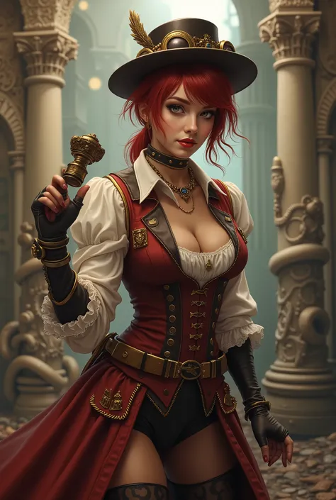 Здесь женщина в шляпе в стиле steampunk держит пистолет..,  steampunk, usando trajes steampunk,  steampunk inventor girl , (steampunk), ( steampunk ), стиль steampunk, steam punk , steampunk Fiction, steampunk эстетика, uma deusa steampunk bonita, красивая...