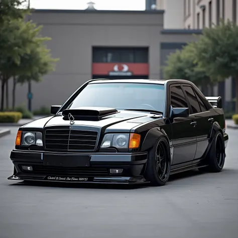 mersedes benz W124 E500  color black tuning