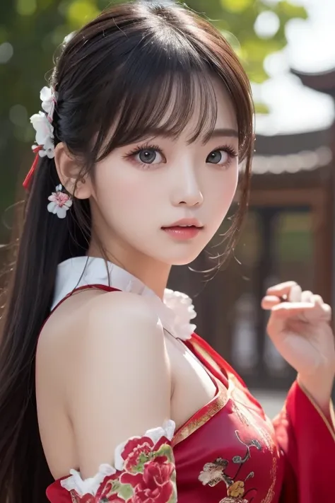  top quality , masterpiece,  high resolution,  1 girl,  china dress,  super gorgeous face , Super gorgeous eyes,  Super Gorgeous Hair , Kung fu fighting