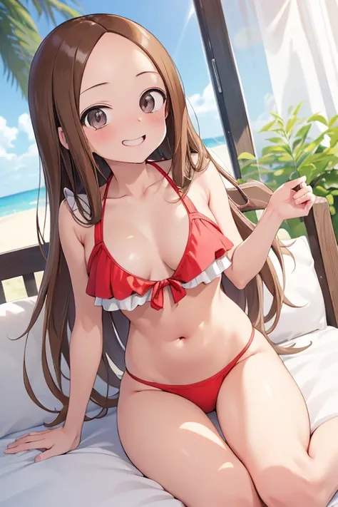 (  very detailed )(Master Quality)(  RAW Photo ))(8k)(  is present , photo   is present :1.2)(  very detailed  anime)(  anime style ) ((  Top Quality )),(takagi-san )(MS.    good at teasing Takagi   )(  good at teasing Takagi   Sandy Beach Sandy Beach )( g...