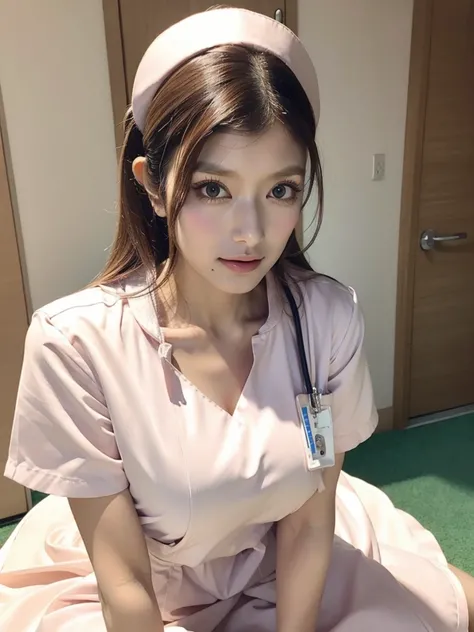 1 girl,(Wearing white nurse clothes:1.2),(Raw photo, highest quality), (realistic, photo-realistic:1.4), masterpiece, very delicate and beautiful, very detailed, 2k wallpaper, wonderful, finely, very detailed CG unity 8k wallpaper, Super detailed, High res...