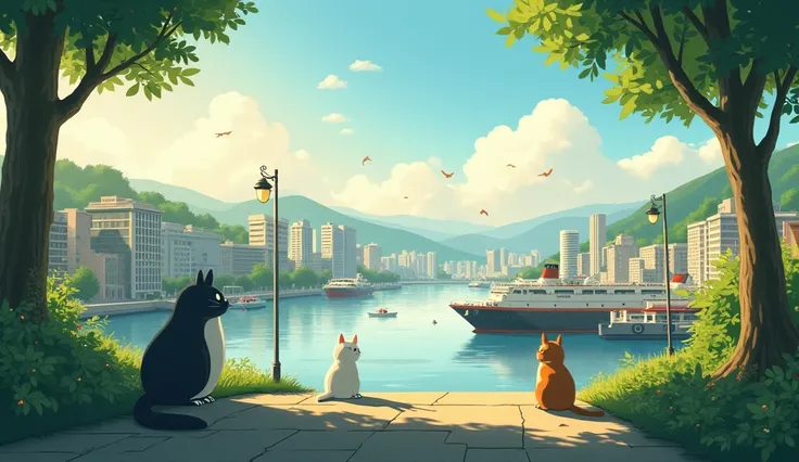 Yokohama , Ghibli Style , Morning