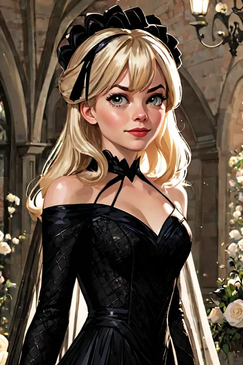 Gwen Stacy in black wedding dress