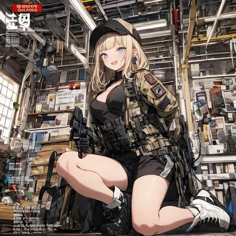 (from below:1.2,  top quality ),  girl ,  platinum colored hair military uniform  , The dreamer wants purplish  blue eyes , (from below:1.2,  top quality ), a  girl ,  blonde hair , The dreamer wants purplish  blue eyes ,  medium ,  Lori does it , ( Master...