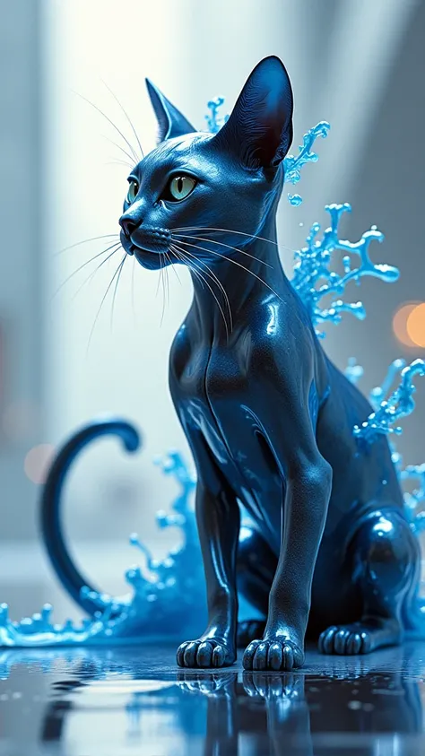 Cats that use ink、So that it's full of dynamism、Futuristic