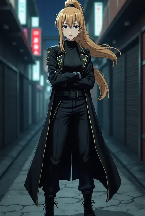 Sarah Hime's Appearance, Tokyo Revengers anime

Sarah Hime is a young woman with a remarkable presence., with long blond hair tied in a high ponytail,  with some loose locks framing your face . Your eyes are sharp and intense, dark in color, transmitting a...