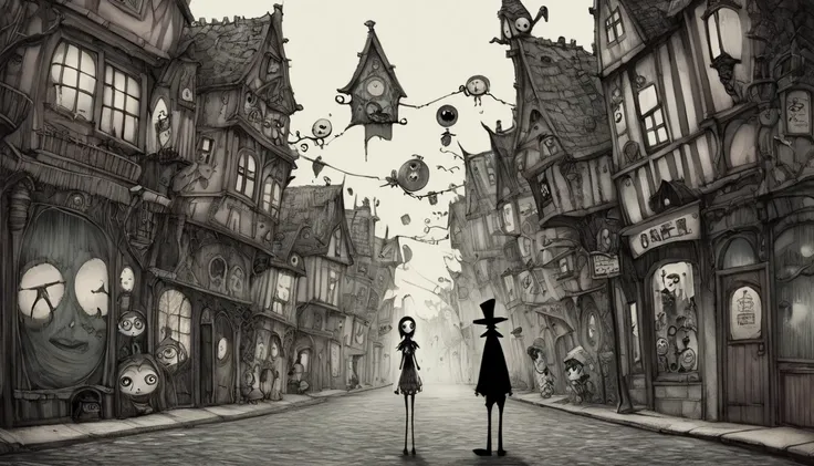     Tim Burton's Style、Streetscape、An interesting person