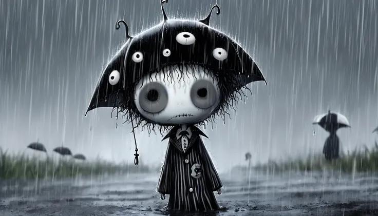     Tim Burton's Style、 in the rain、A strange person