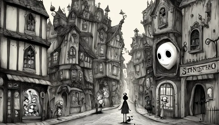     Tim Burton's Style、Streetscape、An interesting person