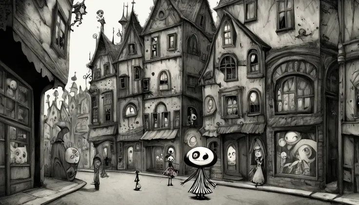     Tim Burton's Style、Streetscape、An interesting person