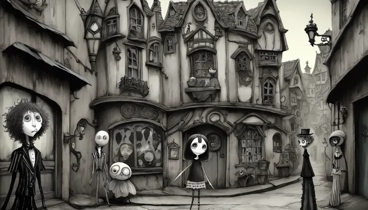     Tim Burton's Style、Streetscape、An interesting person