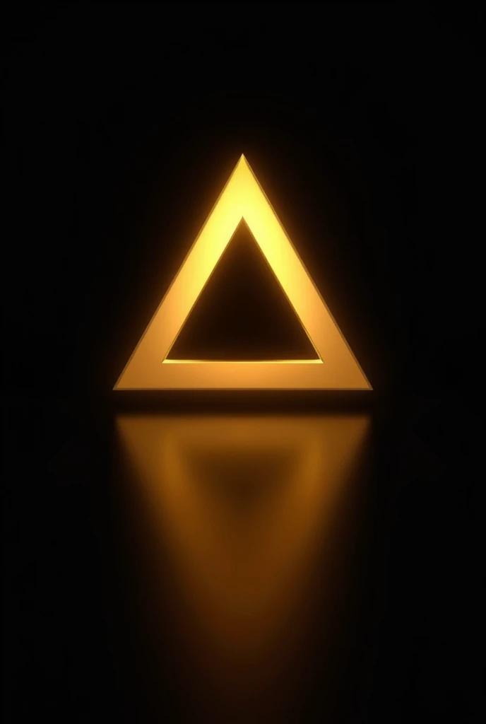 Create a triangle in golden color let the background be black