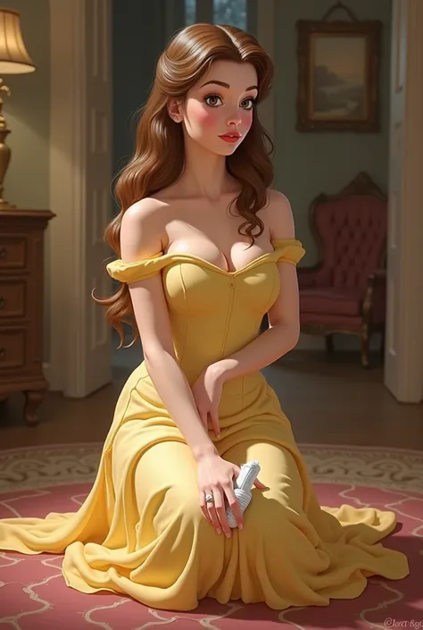 Belle using a dildo