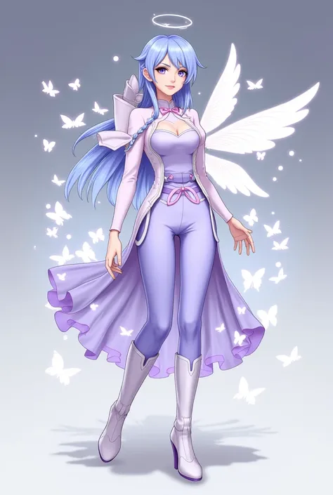 
## Character design:  Women's Honeymoon 

** Style :**  Modern and classic ,  escapist beauty .

###  Costumes
-  **Ao Dai:**  Light purple ,  layered skirt ,  butterfly motif  và hoa xuân phát sáng nhẹ.
- **trousers:** light blue, smooth .
- **Boots :** ...