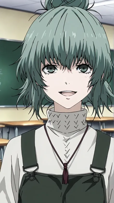 Sen Takatsuki,Tokyo ghoul
High quality ,  best quality , masterpiece,  High Resolution , detailed face( LoRA: Sen),anatomically correct, detailed hair Style( LoRA: Sen), Detailed bangs( LoRA: Sen) ,anime Coloring
solo, 1 girl 
green eyes, green hair,
, hai...