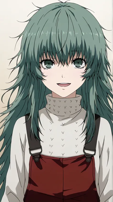 eto, Takatsuki,Tokyo ghoul
High quality ,  best quality , masterpiece,  High Resolution , detailed face( LoRA: eto),anatomically correct, detailed hair Style( LoRA: eto), Detailed bangs( LoRA: eto) ,anime Coloring
solo, 1 girl 
green eyes, green hair, mess...