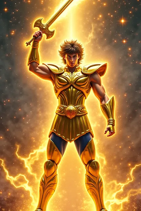  A man transforms into saint seiya, carries his flagship weapon ,The dramatic memorable  