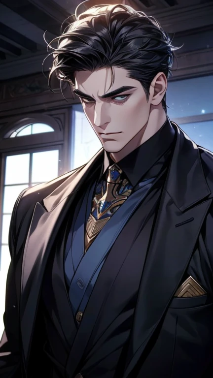 (       league player  ,4K,8k,      highres,      masterpiece :1.2),      ultra-detailed    ,(realistic,photorealistic,photo-realistic:1.37),36-year-old man,10-day beard,Beautiful anime,Portraits,strong,Masculine,   with dark gray hair  ,sharp jaw,        ...