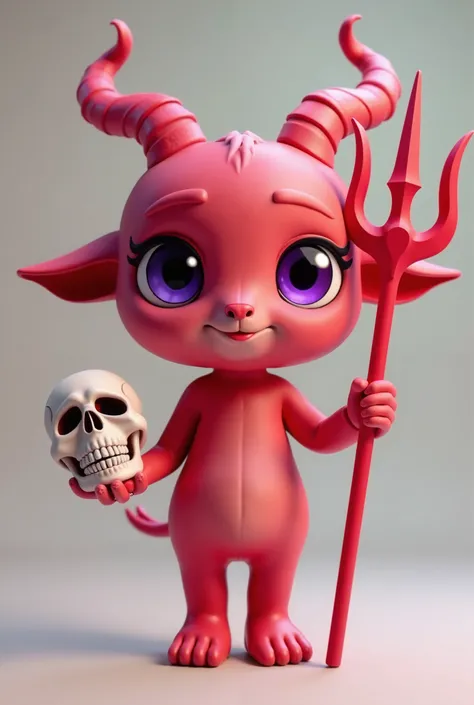 REDDER, Smaller body and the skull more , cute, The background is a fiery red scene.