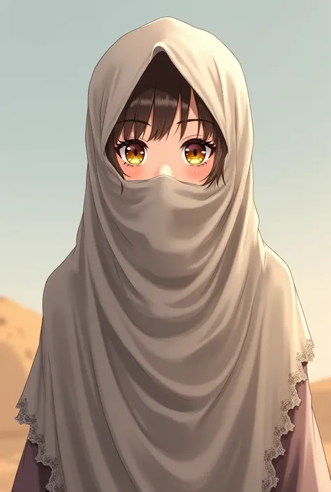 Raftalia Naofumi wears a niqab
