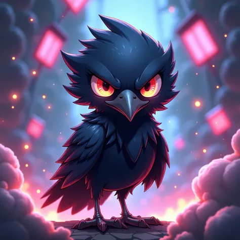 Crow in anime /Cartoon for charismatic avatar