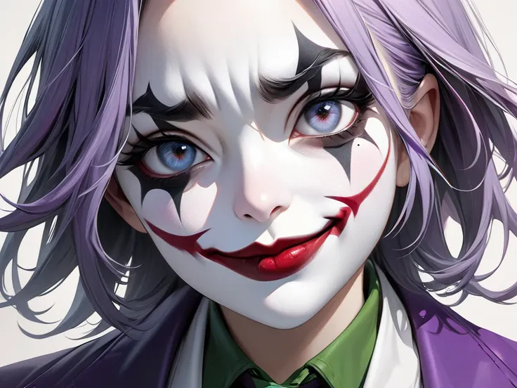 ultra-realism animer girl joker style 