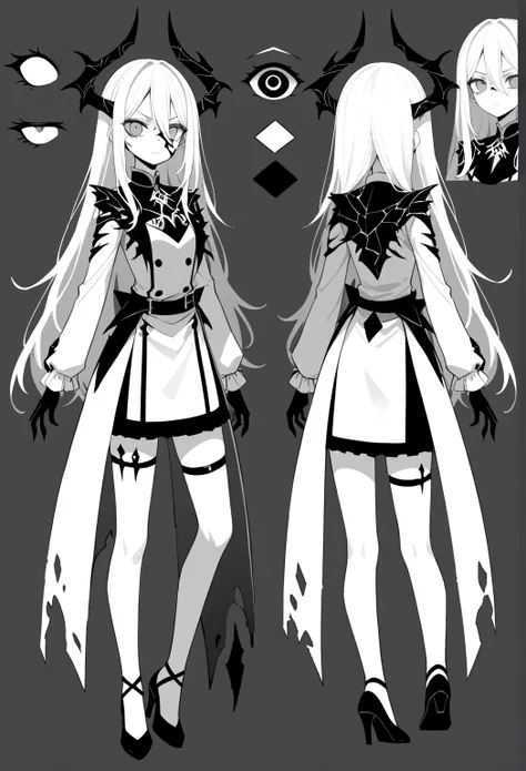 ((masterpiece)),(((best quality))),(character design sheet, same character, front, side, back), illustration, male,  creature, corrupted, evil, black ink, split personality, shattered, cracked, floating black particles, godlike,black tentacles, tendrils al...