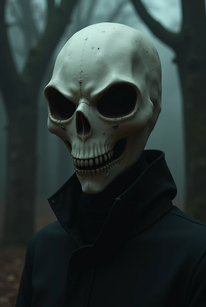 No, not a skeleton mask. Just a cool, scary, eerie looking, yet simple mask