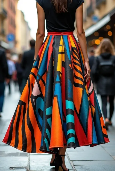 Picasso zebra skirt print 