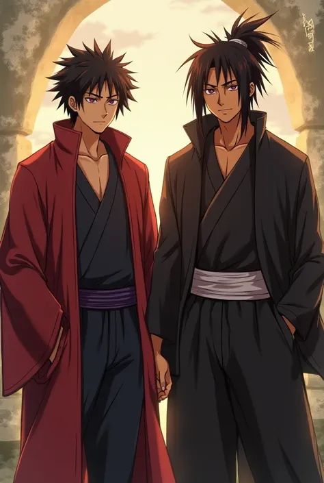 I want a picture how 2pac looks like in real life standing with itachi and i want itachi how really looks in animes i want it like that both exactly same looking hiw they look in anime in and real life and should standing together 