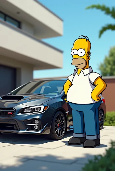 simpson father stand with wrx sti 2020 crystal black 4door