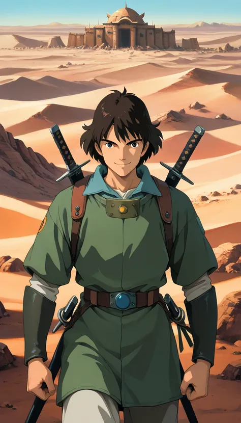 (1boy, Prince1024), (extremely detailed CG unit 8k wallpaper),(master part), (best quality), (ultra detail), (best illustration),(ghibli_style), cowboy shot, standing, facing viewer, looking at viewer, perfect face, perfect eyes, perfect fingers, (Sharp ey...